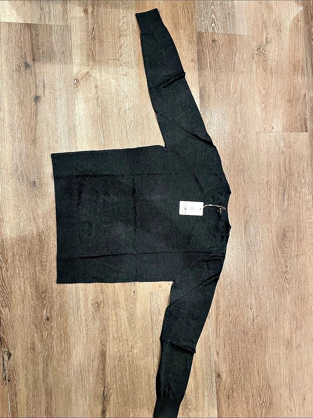 Quince The Lightweight Cotton Cashmere Crew Sweater Black Large
